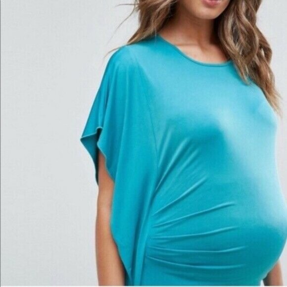 ASOS Maternity Jade Drape Midi Dress - Picture 3 of 6